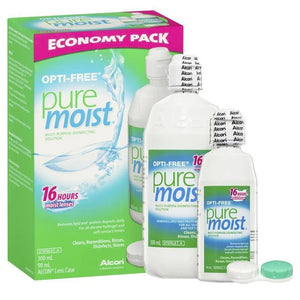 OPTI-FREE Pure Moist Contact Lens Solution Economy Pack 300mL + 90mL