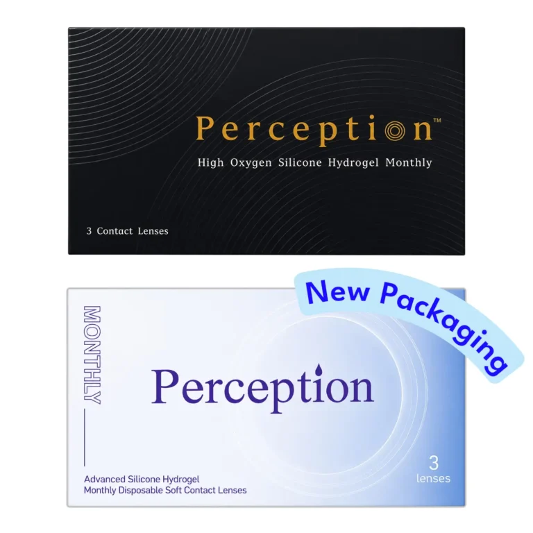 Perception Monthly Silicone Hydrogel contact lenses 3 pack product box