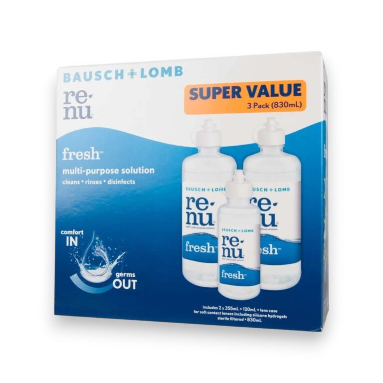 Renu Fresh Contact Lens Solution – Savings Pack (2 × 355ml + 1 × 120ml)