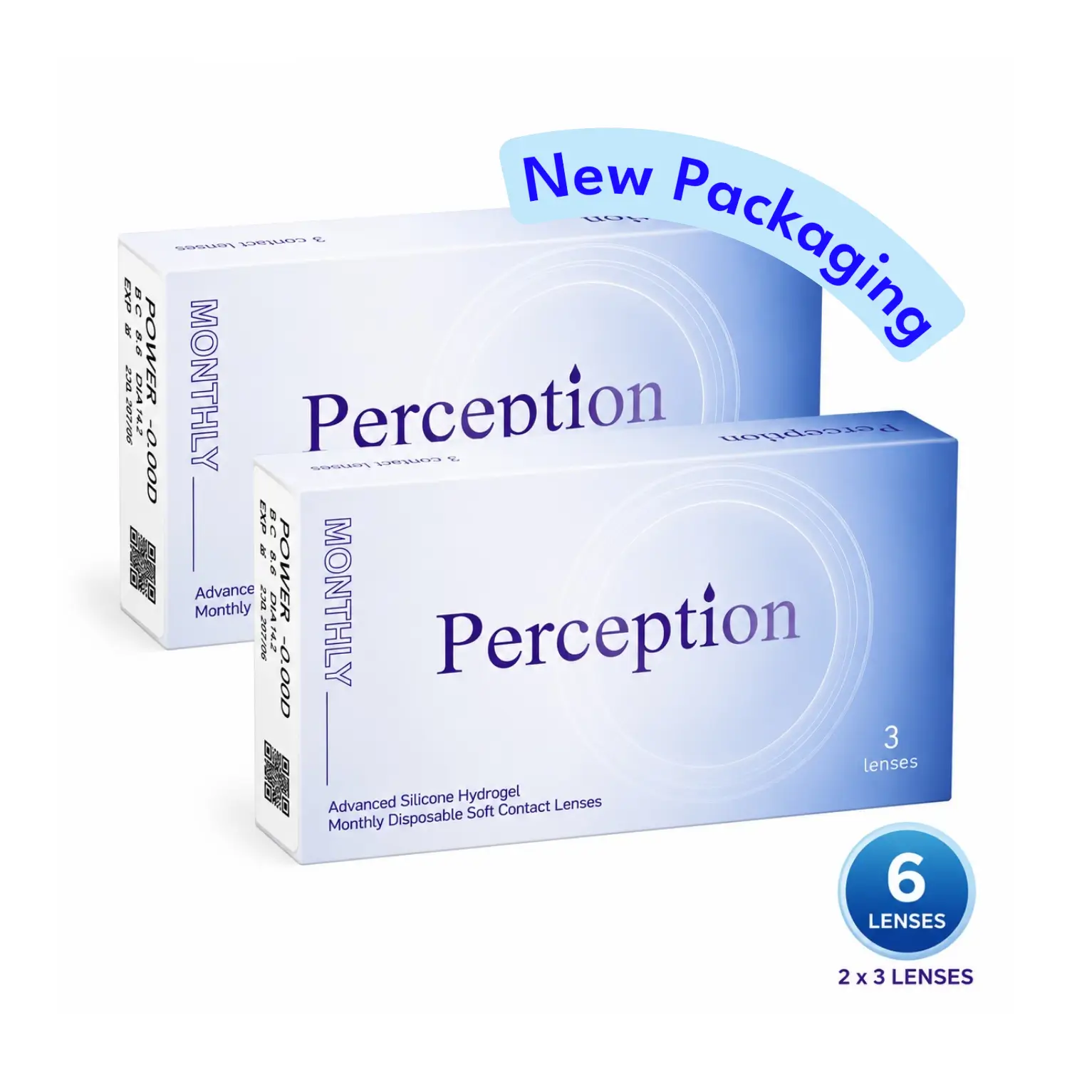 Perception Monthly Silicone Hydrogel 6 pack contact lenses